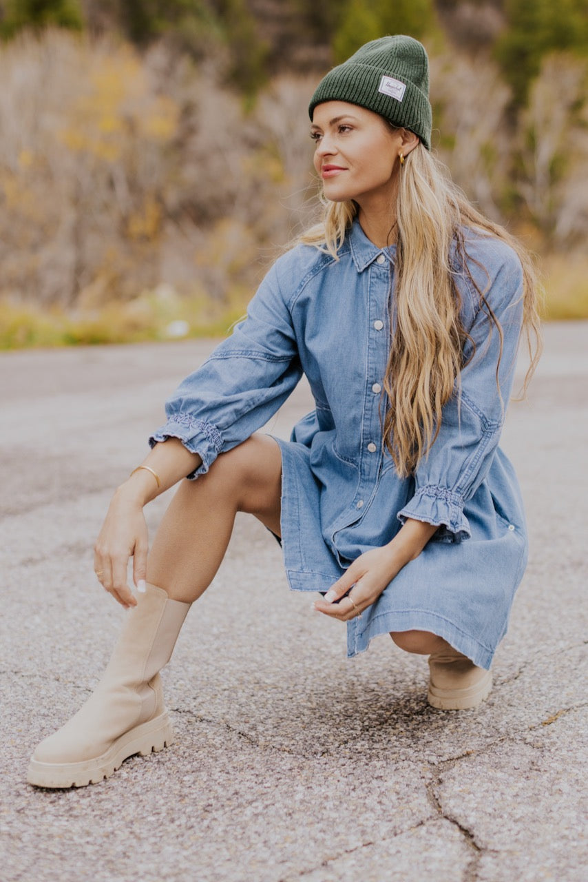 Denim Mini Dress - Women's Dresses | ROOLEE